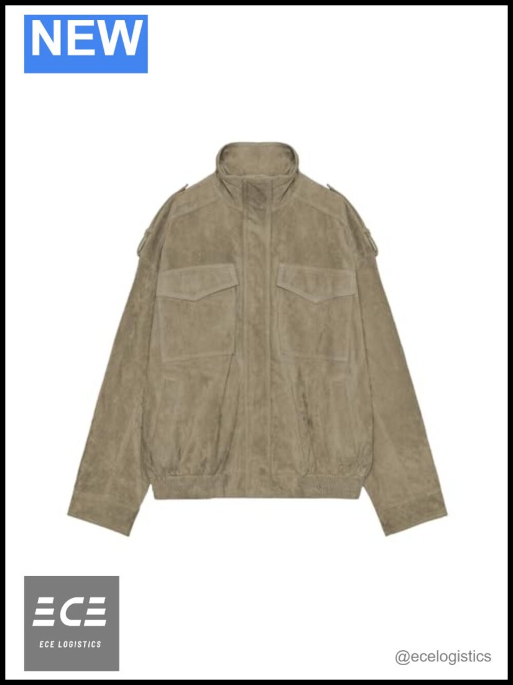 Faux Suede Leather Jacket Zipper Lapel Long Sleeve Oversized Bomber